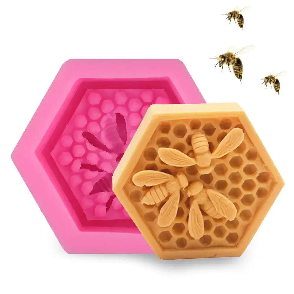 3D Пчелиные Соты Фондант Формы Для Выпечки Силиконовые Формы Для Мыла Ручной Работы Инструмент Для Украшения Торта Шоколадное Печенье Десерт Форма Для Кексов D Изображение 0