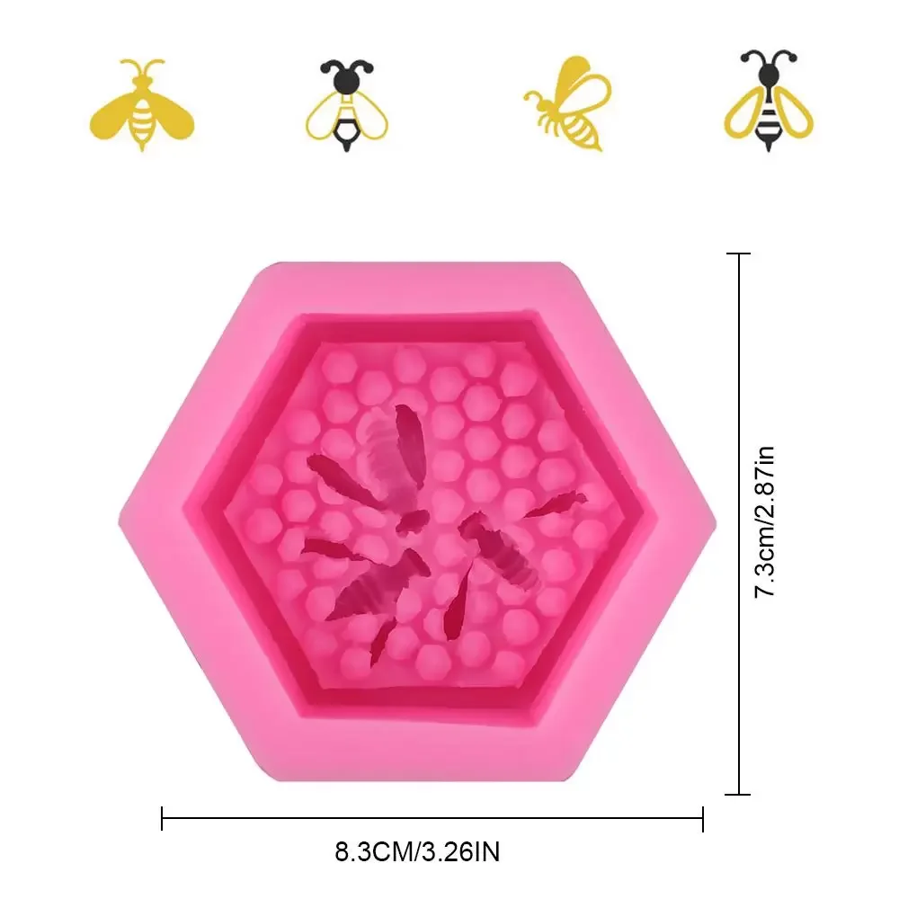3D Пчелиные Соты Фондант Формы Для Выпечки Силиконовые Формы Для Мыла Ручной Работы Инструмент Для Украшения Торта Шоколадное Печенье Десерт Форма Для Кексов D Изображение 4