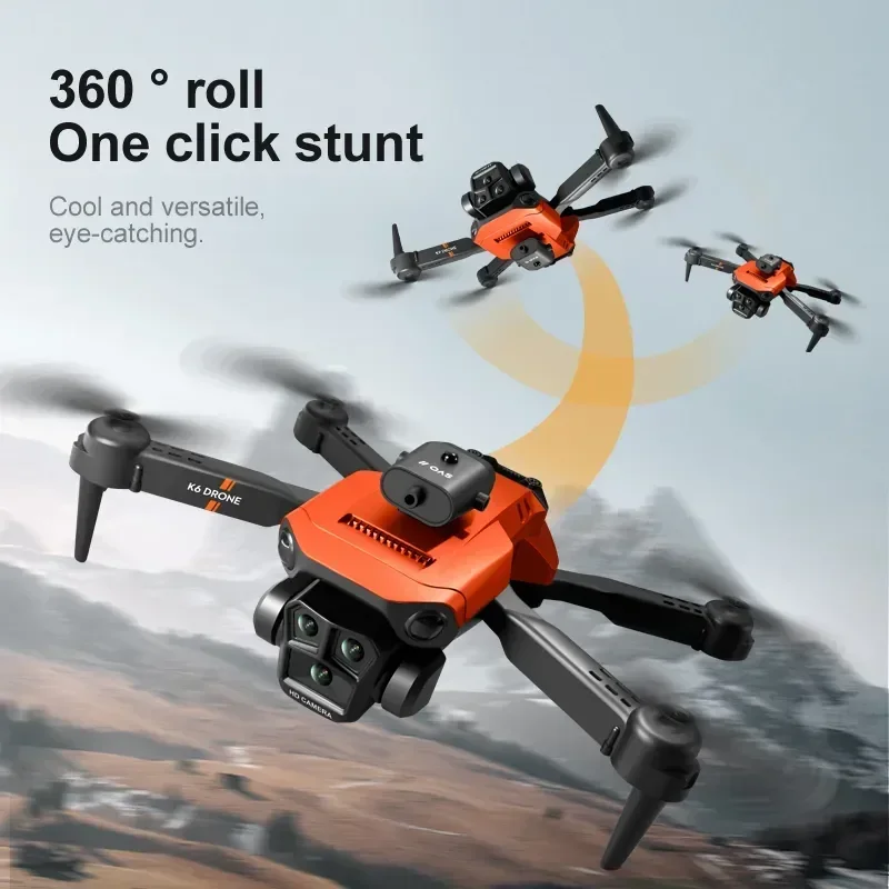 K6 Max Drone 8K GPS Профессиональная Аэрофотосъемка Самолета С Тремя Камерами HD HDR С Возвратом одной клавиши Для обхода препятствий Dron Изображение 5