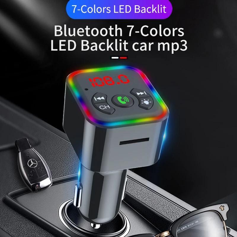 MP3-плеер F2-10, музыкальный плеер Bluetooth, автомобильное зарядное устройство USB Type C, приемник мобильного телефона для iPhone Xiaomi, Быстрая зарядка в машине Изображение 1