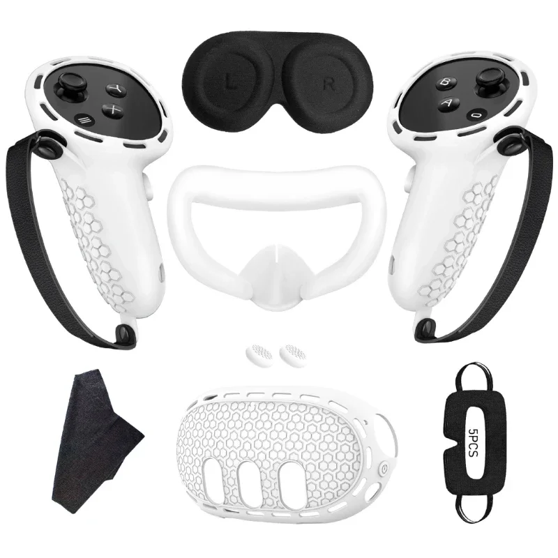 Аксессуар 7в1 для контроллера виртуальной гарнитуры, силиконовый чехол, маска для лица, защитная пленка для линз, одноразовый чехол для глаз Изображение 1