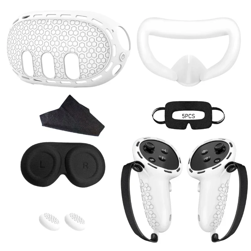 Аксессуар 7в1 для контроллера виртуальной гарнитуры, силиконовый чехол, маска для лица, защитная пленка для линз, одноразовый чехол для глаз Изображение 2