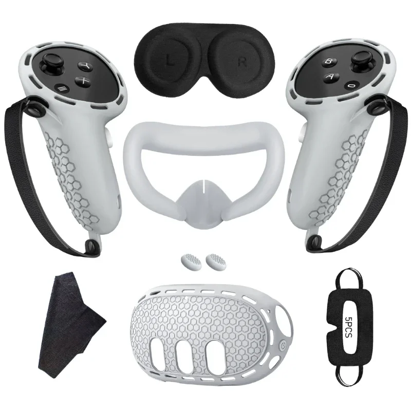 Аксессуар 7в1 для контроллера виртуальной гарнитуры, силиконовый чехол, маска для лица, защитная пленка для линз, одноразовый чехол для глаз Изображение 4