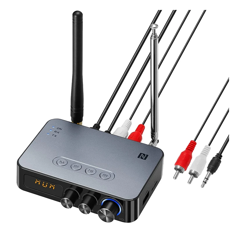 Аудиоадаптер Bluetooth Передатчик Bluetooth 5.1 Приемник для телевизора Домашний Стерео Беспроводной аудиоадаптер с дистанционным управлением Изображение 0