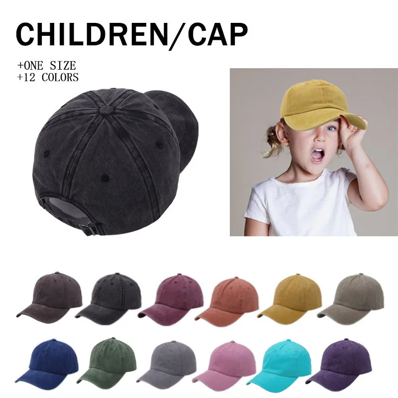 Бейсболка для мальчика 3-6 лет, детские бейсболки на лето и осень, повседневные базовые шапки для детей 12 цветов Изображение 0