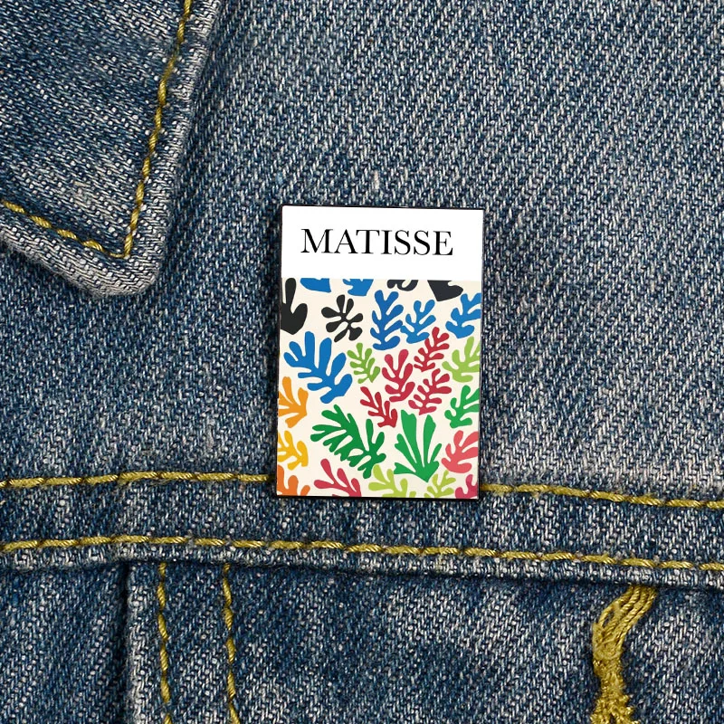 Булавка с принтом Matisse La Gerbe, Забавные винтажные броши на лацкане рубашки, сумка для учителя, Милый значок, мультяшные булавки для влюбленных девушек Изображение 0