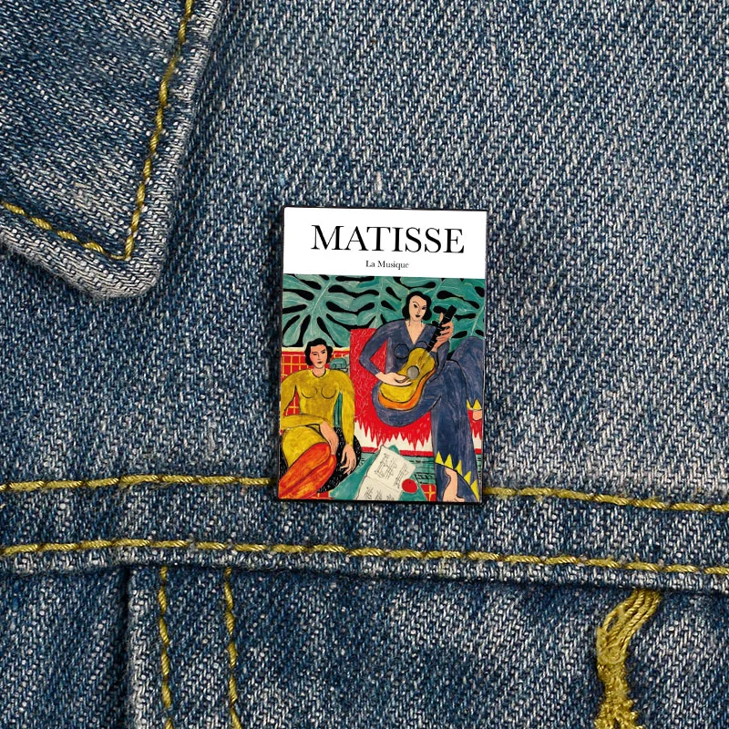 Булавка с принтом Matisse La Gerbe, Забавные винтажные броши на лацкане рубашки, сумка для учителя, Милый значок, мультяшные булавки для влюбленных девушек Изображение 1