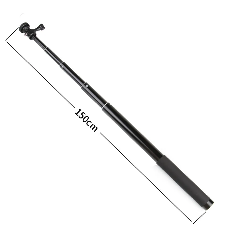 Выдвижная селфи-палка-монопод длиной 1,5 м с отверстием для винта 1/4 дюйма для GoPro Hero 7 6 5 4 3+ 3 Экшн-камера Go Pro HD Изображение 1
