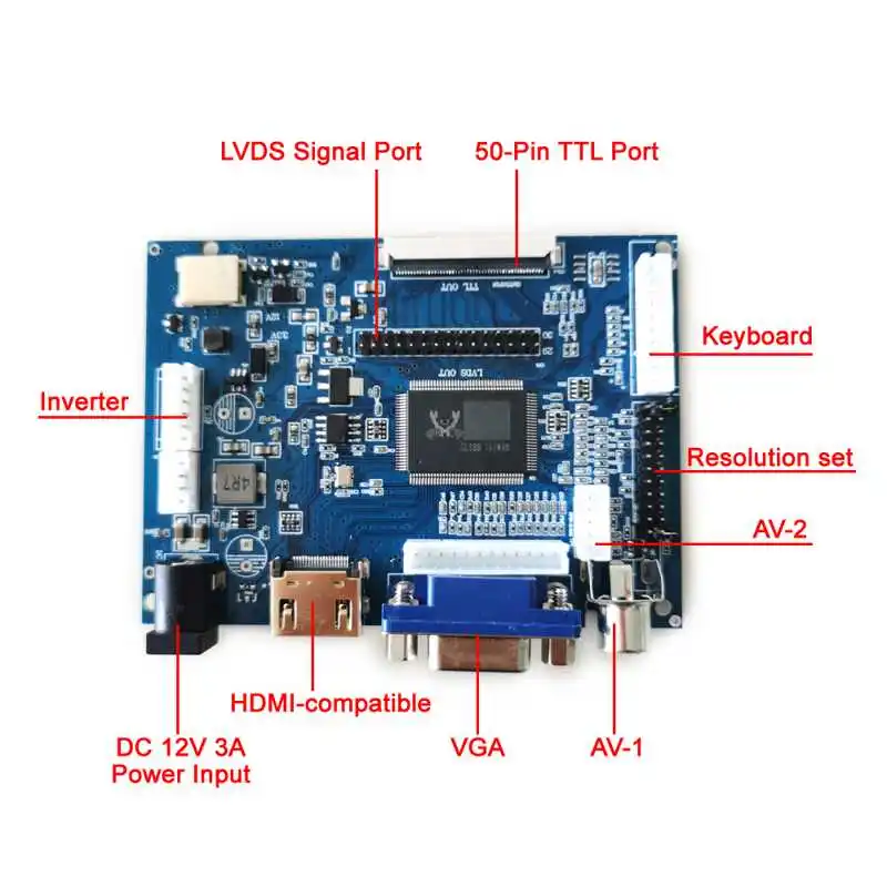 Для QD15TL04 QD15TL07 QD15TL09 Комплект платы контроллера экрана дисплея ноутбука AV VGA HDMI-Совместимый 1280*800 1CCFL LVDS 30Pin 15,4