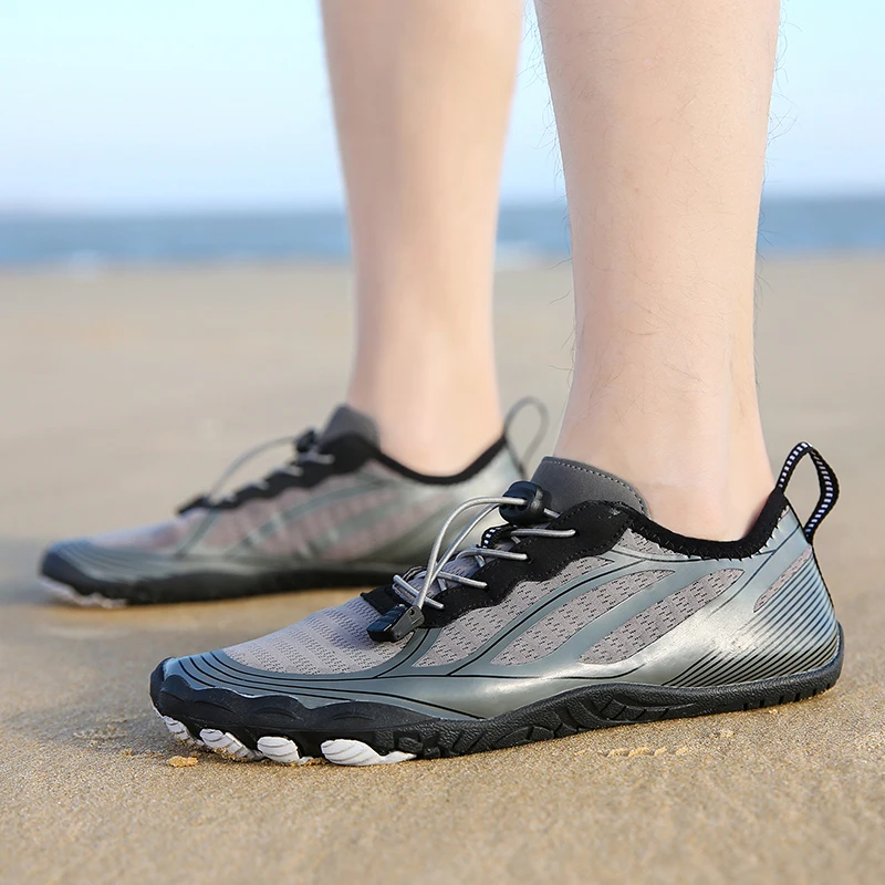 Мужская обувь для плавания, быстросохнущая Мягкая и легкая многофункциональная обувь для фитнеса, дышащая эластичная лента Изображение 2
