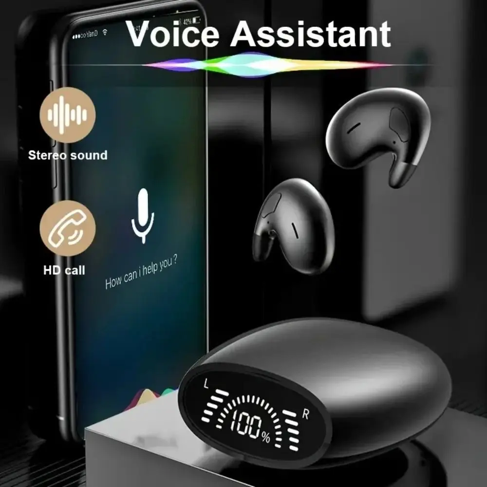 Наушники Невидимые наушники для сна Новые скрытые беспроводные гарнитуры Bluetooth 5.3, спортивные мини-наушники с шумоподавлением Изображение 2