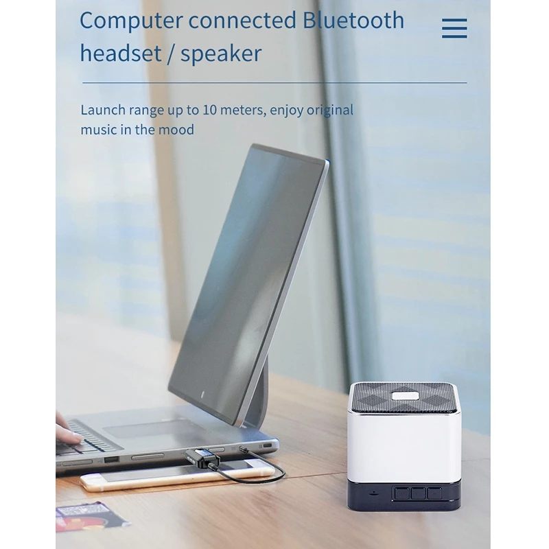 Передатчик И Приемник Bluetooth 5.0, Беспроводной Адаптер 2 В 1 С ЖК-Дисплеем 3,5 Мм AUX USB Стерео Для ПК, Телевизора, Автомобильных Наушников Изображение 2